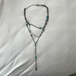 Free People Blue Crystal Necklace